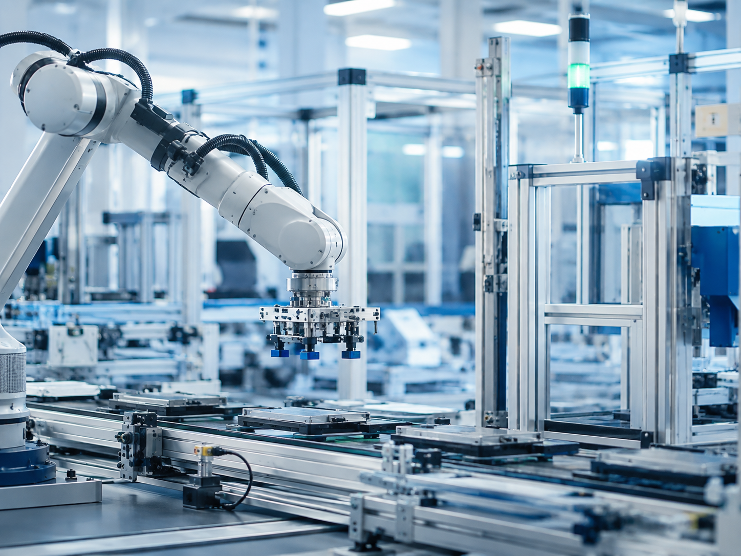 ロボットを使用した自動化生産設備